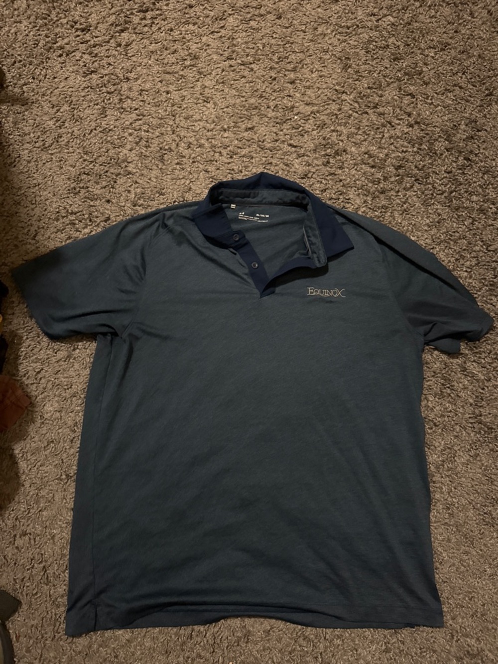 Men's Under Armour Polo Shirt in Dark Blue - Equinox branded